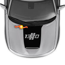 1392 Hash Stripes Hood Sticker Decal for Dodge Charger 2015-2024 2