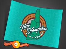 PAIR New Hampshire Granite State Proud State Pride Bumper Sticker Decal New England JEEP 2