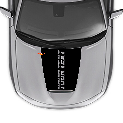 Strobe Custom Text Hood Vinyl Decal for Dodge Charger 2015-2024