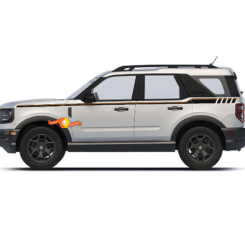 Checkered Side Stripes Vinyl Decals Stickers for Musclecar horse _1