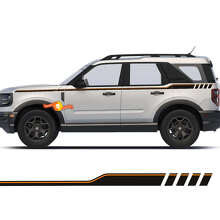 Checkered Side Stripes Vinyl Decals Stickers for Musclecar horse _2