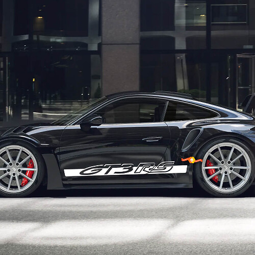 GT3 RS Straight Stripes Rocker Panel Vinyl Decal Sticker for Porsche 911