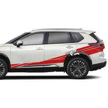 Pair Nissan Rogue Side Door Rocker Panel Rear Fender Stripes Sticker Decal Vinyl Graphic  2