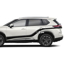 Dual Curved Side Stripes Vinyl Decal Kit for Nissan Rogue_3
