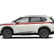 Pair Nissan Rogue Front Fender Side Up Door Rear Fender Trim Logo Stripes Sticker Decal Vinyl Graphic  2
