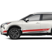 Pair Nissan Rogue Side Door Rocker Panel Outline Trim Stripes Sticker Decal Vinyl Graphic  2
