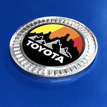 3D Badge Toyota Mountains Retro Metal Aluminum Emblem 2