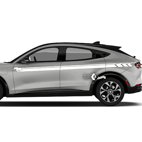 Door Line Stripes Side Decals Pair for Ford Mustang Mach-E