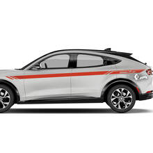 Front Fender Top Line Stripes Side Door Decals Pair for Ford Mustang Mach-E 3