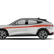 Front and Rear Fender Top Line Stripes Side Door Decals Pair for Ford Mustang Mach-E 2