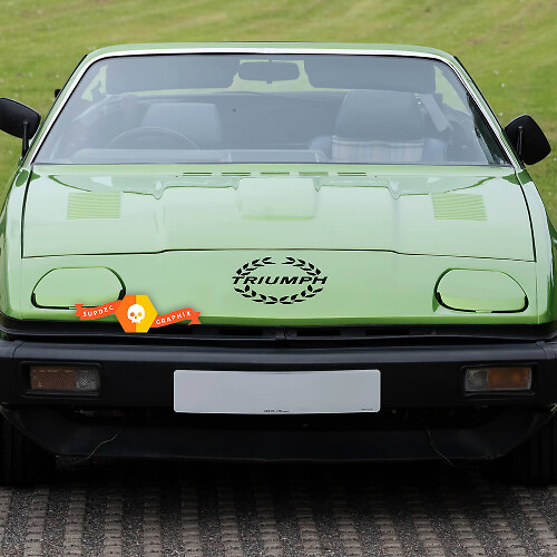 Triumph TR7 Hood Wreath Logo Vinyl Decal Sticker