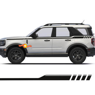 Pair of 2  Ford Bronco Top Doors Side Stripe Decals Stickers 1