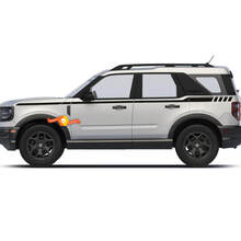 Pair of 2 Top Doors Side Stripe Decals Stickers for Ford Bronco 2