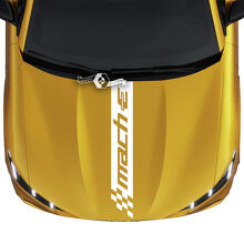 Hood Checkered Stripe Decal Vinyl Sticker for Ford Mustang Mach-E 6