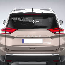 Brand Lettering & USA Flag Rear Window Vinyl Decal Sticker for Nissan Rogue_2