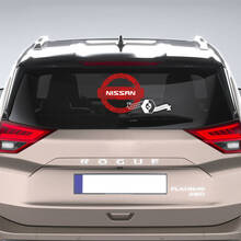 Nissan Logo with Topographic Lines Window Vinyl Decal Sticker Graphic 2