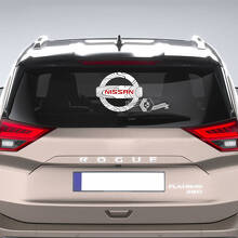 Nissan Logo with Topographic Lines Window Vinyl Decal Sticker Graphic 5