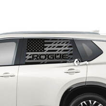 Nissan Rogue USA Flag Side Rear Window Vinyl Decal Sticker Graphic 3