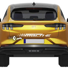 Rear Checkered Stripe Decal Vinyl Sticker for Ford Mustang Mach-E 6