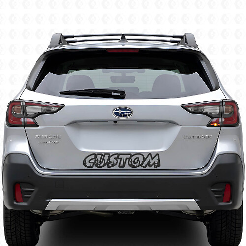 Forest Style Custom Text Trunk Door Vinyl Decal for Suba Outback_1