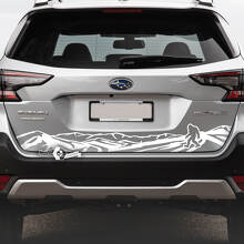 Rear Bumper Yeti Bigfoot Mountains Vinyl Sticker Decal Graphic for Subaru Outback 2