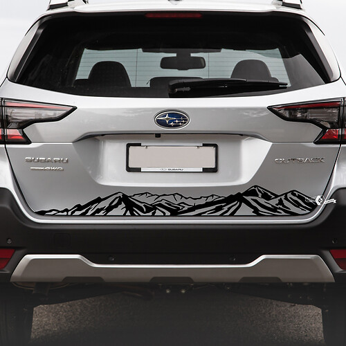 Rear Bumper Mountains Vinyl Sticker Decal Graphic fit Suba Outback