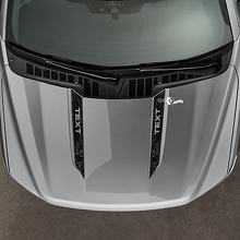 TEXT Gray Topographic Hood Spear Pair Hood Vinyl Decal Sticker for Ford F-150 2021-2024_3