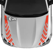 2x Hood Stripe Checkered Decal for Ford Mustang MACH-E MACH E Vinyl Sticker 2