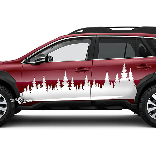 Forest Style Door Side Vinyl Decal Kit for Subaru Outback_1