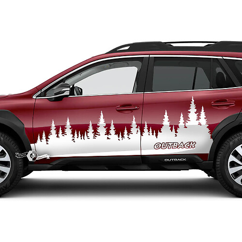 Side Doors Trees Vinyl Sticker Decal Graphic for Subaru Outback
