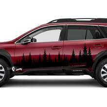 Subaru Outback Side Doors Trees Vinyl Sticker Decal Graphic 2