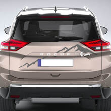 Mountains Nissan Rogue Rear Bumper Vinyl Decal Sticker Graphic 2