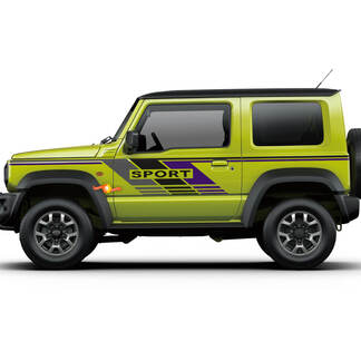 2X Suzuki JIMNY Sport Stripes Side Doors decal sticker graphics