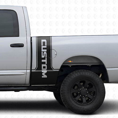 CastomLettering Rear Side Stripe Vinyl Decal Kit For Dodge Ram Power Wagon_1