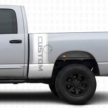 CastomLettering Rear Side Stripe Vinyl Decal Kit For Dodge Ram Power Wagon_5