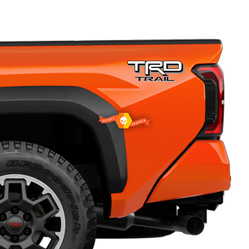 Pair TRD Trail Tacoma Toyota Racing Development Bed Side Truck Decals Stickers 3 Colors
