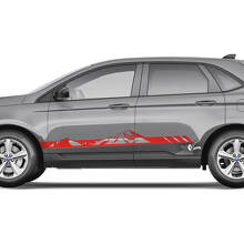 Side Mountain Door Vinyl Stripes Body Graphics Stickers 2x for Ford Edge 2