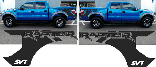 Raptor Style Rear Fender Vinyl Decals For Musclecar F-150