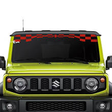 Suzuki JIMNY Windshield Checkered Flag decal sticker graphics 2