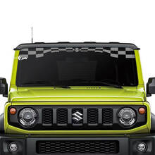 Suzuki JIMNY Windshield Checkered Flag decal sticker graphics 3