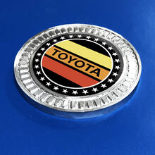 3D Badge Toyota Vintage Stars TRD Metal Aluminum Emblem 2