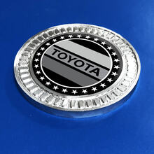 3D Badge Toyota Vintage Grey Stars TRD Metal Aluminum Emblem 2