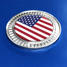 3D Badge US USA Flag Metal Aluminum Emblem 2