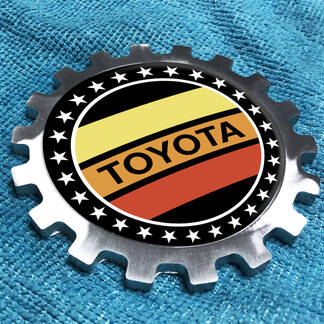 Toyota Vintage Metal Aluminum Badge Bedside Gear Emblem Aluminium 1