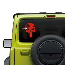 Punisher Skull Rear Window Vinyl Decal for Suzuki Jimny_2