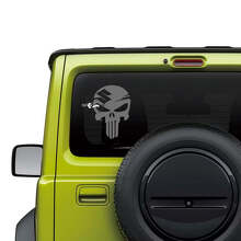 Punisher Skull Rear Window Vinyl Decal for Suzuki Jimny_3