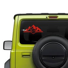 Suzuki JIMNY Rear Window Logo Mountains decal sticker graphics 2