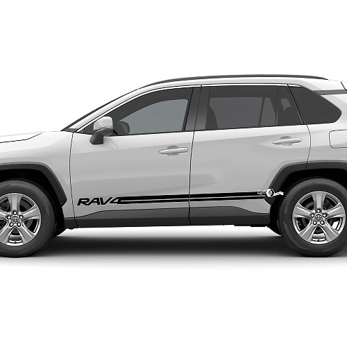 Side Lower Panel rocker Panel Graphics Sticker Kit fits Toyota RAV4 vinyl decal