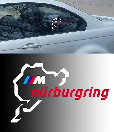 BMW Motorsport M Nurburgring Ring window body racing vinyl decal sticker