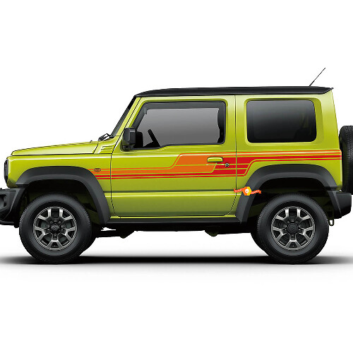 Suzuki JIMNY Vintage Retro Stripes Doors decal sticker graphics